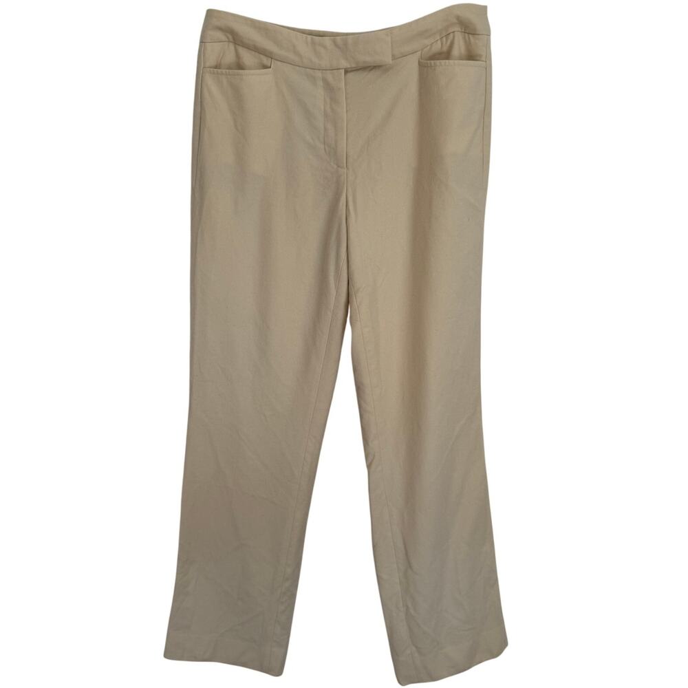 Loro Piana Women's Sz 10 Wool Cashmere‎ Trouser Pants Butter Yellow Cream IT 46
